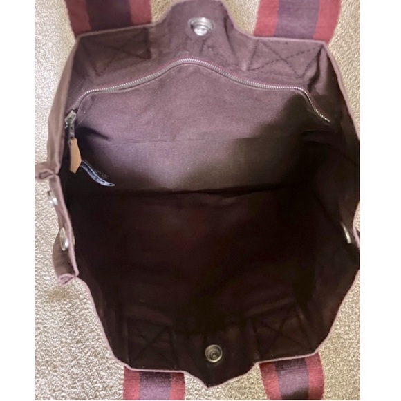 Hermes Tote bag Large back with 3 outer pockets on each side maroon and dark red - Picture 2 of 9